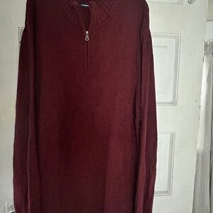 Croft & Barrow Men's Maroon Quarter Zip Sweater